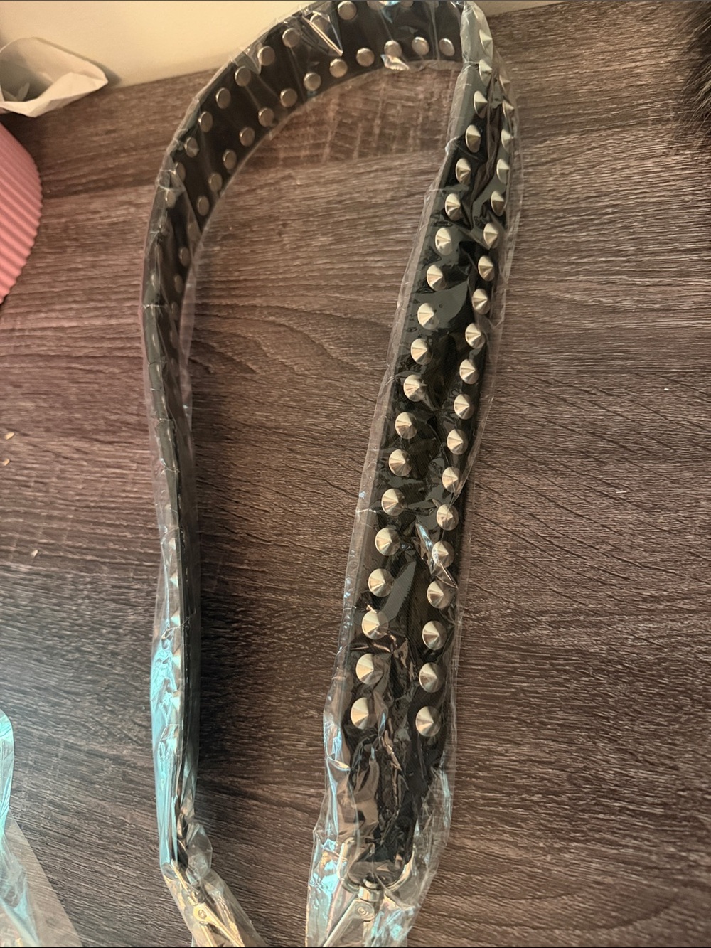 Black Studded Women's Handbag Strap Fashion Accessory